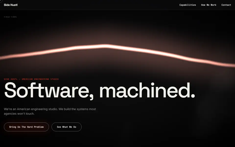 Side Hustl website homepage